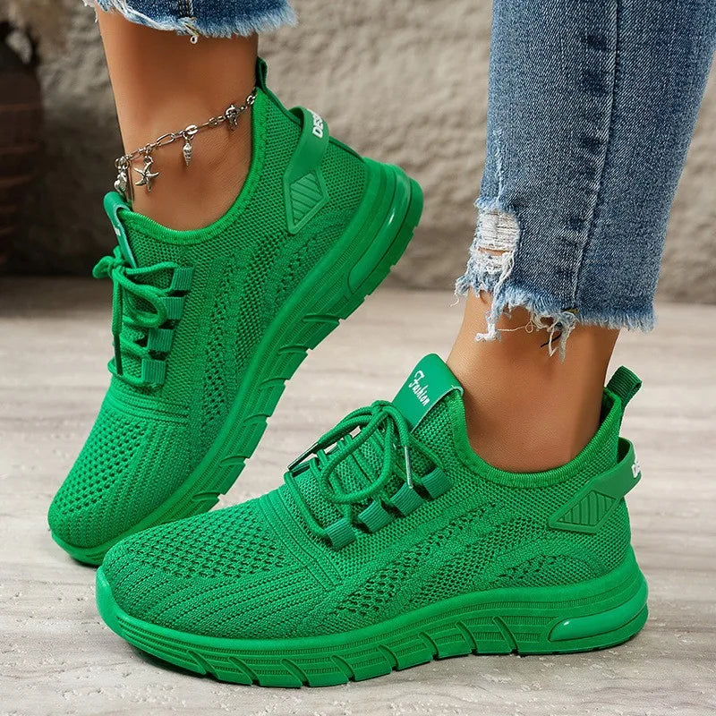 Breathable Running Shoes for Women, 2025 Spring Fashion Casual Sneakers, Lightweight Anti Slip Sports Shoes.