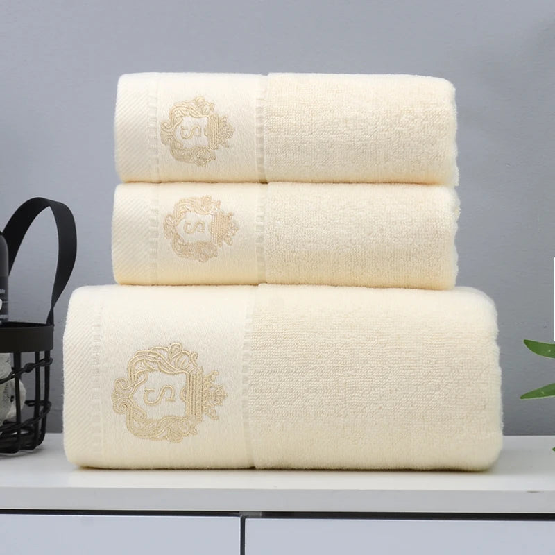 3 Piece Bath Towels Set 100% Cotton, 1 Bath Towel, 2 Hand Towel, Luxury Bathroom Towel  Hotel Quality