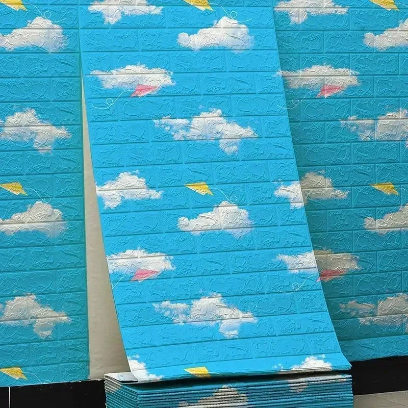 3D Self-Adhesive Wallpaper, 70cm*1/5/10m , Waterproof Brick Wall,  Living Room, Bedroom, Children's Room Home Decor