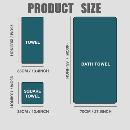 8pcs Luxury Hotel High Quality Cotton Bath Towel Set, Quick-Drying Set.
