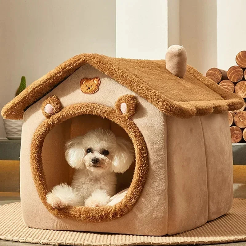 Folding houses for small and medium sized dogs and cats.