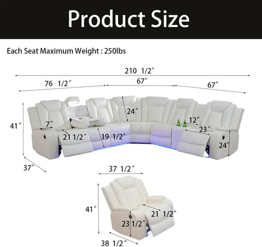 hot-sale products Best Seller Hot salesLiving Room Furniture Reclining Sectional Sofa, Living Room Power Recliner Adjustable Sof