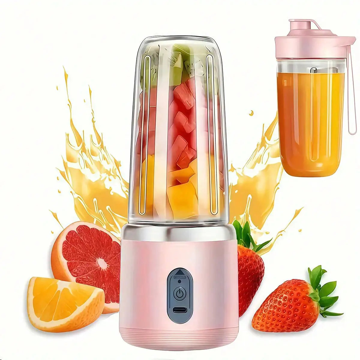 Portable Blender Juicer with Cup - Crush Fruits Veggies for Smoothies.