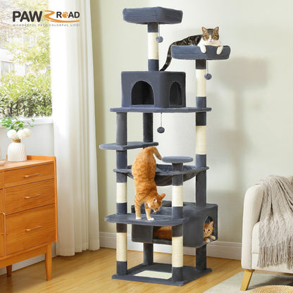 Cat Tree and Tower for Indoor Cats Scratching Posts  Hammock  Perches