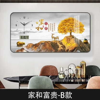 Digital Luxury Large Wall Clock, silent Timepiece,  Living Room Decorations!!