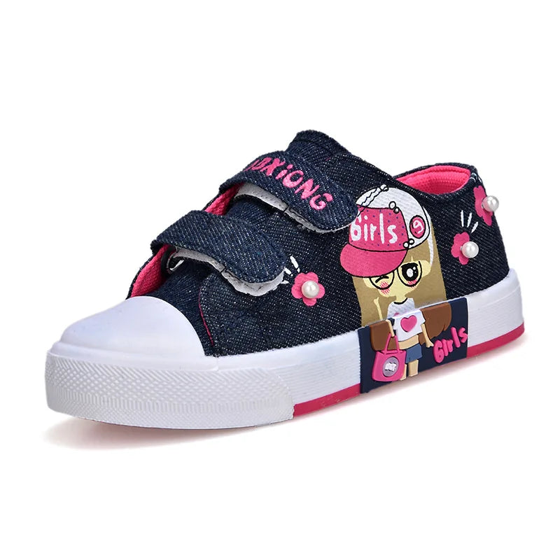 Children Canvas Shoes Soft Bottom Fashion Kids Casual Sports Shoe Non-slip.