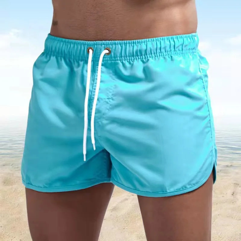 Summer Men's Swimwear,  Sexy Swim Trunks, Men  Low Waist Breathable Beach Wear.