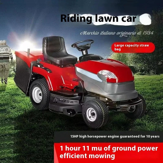 New 42-inch High HP Electric Riding Lawn Mower, Multi-purpose 28v  Trimmer