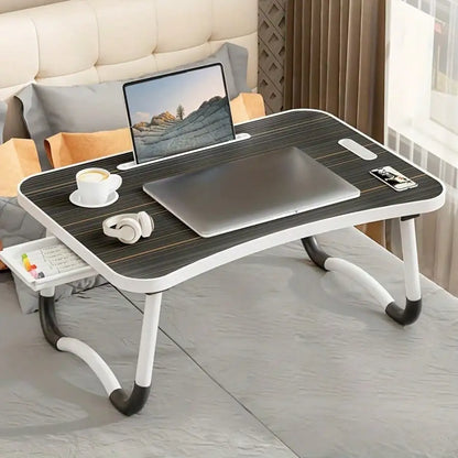 Foldable Laptop Desk with  Cup Holder and Tablet Slot