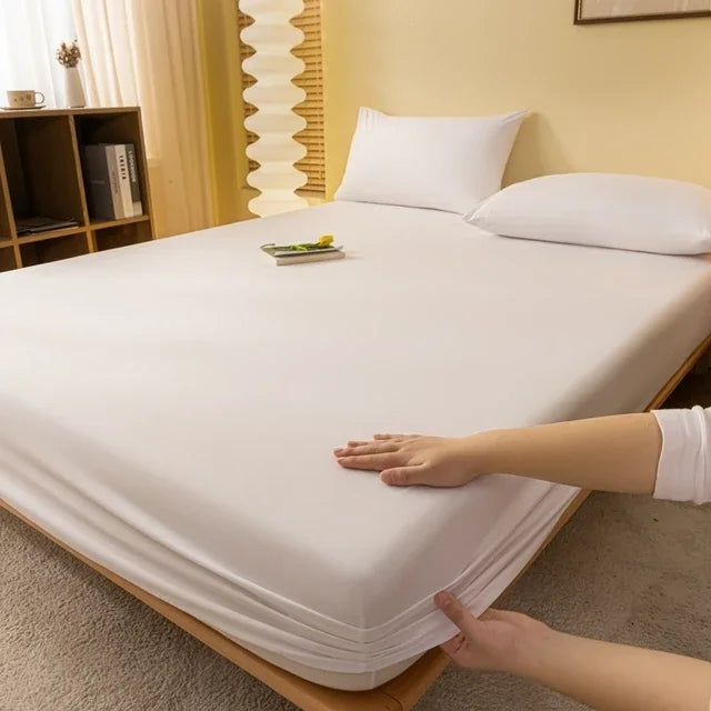 Luxury Double 100% Cotton Bed Sheet  Fitted  Elastic Mattress Cover