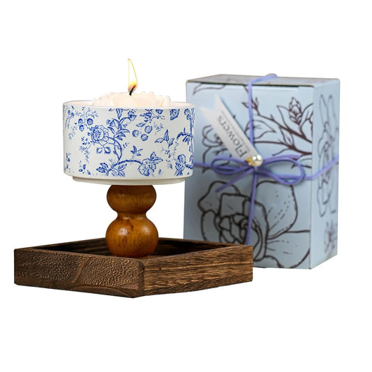 Scented Candles with Wooden Wick Decorative Aromatic  Flameless