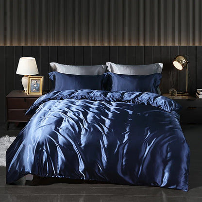 Luxury Satin  Bedding  With Fitted Sheet, Duvet Cover ,High End Bedding Sets