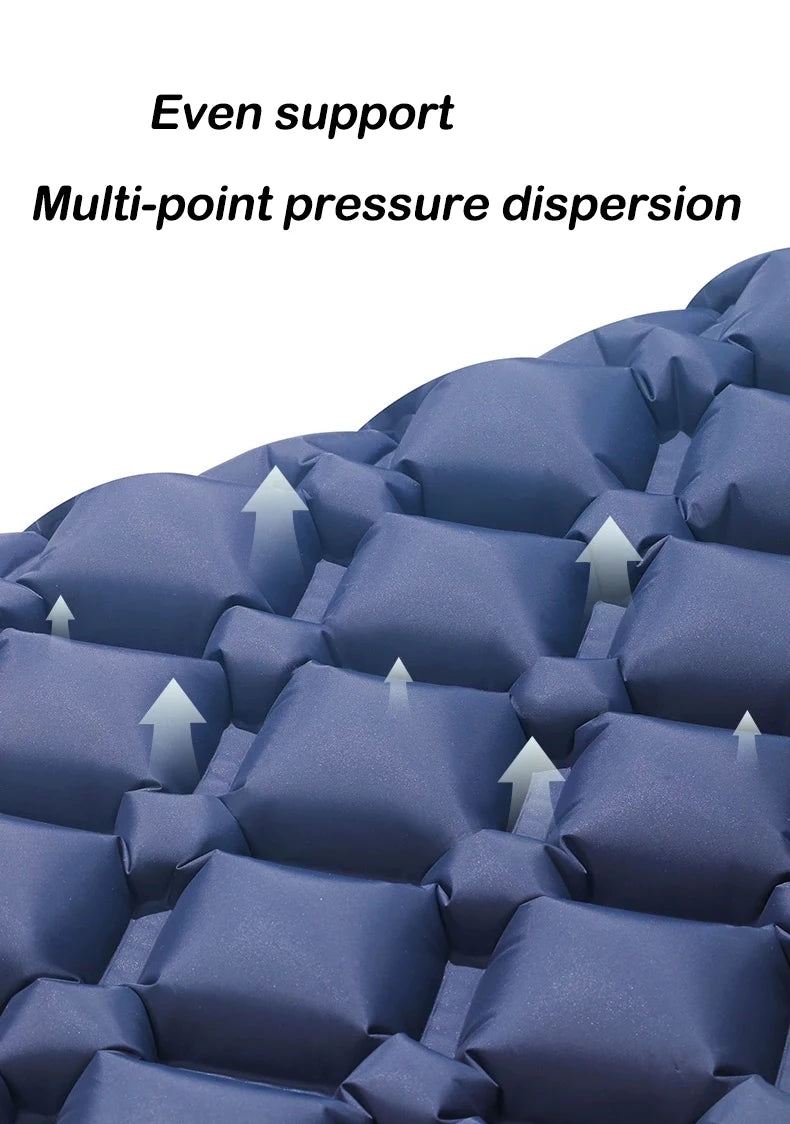 Double Air Mattress Camping Blow Up Bed w/Built-in Pump, Waterproof Portable Thickened for Outdoor Travel.