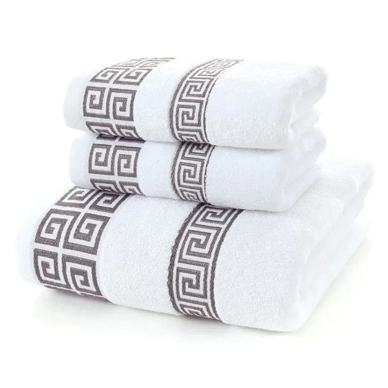 3 Piece Bath Towels Set 100% Cotton, 1 Bath Towel, 2 Hand Towel, Luxury Bathroom Towel  Hotel Quality