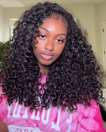 Burmese Curly Hair Wig Lace Front, Human Hair 13x6 HD Deep Wave Lace Front Wigs, Deep Curly Lace Frontal Wigs.