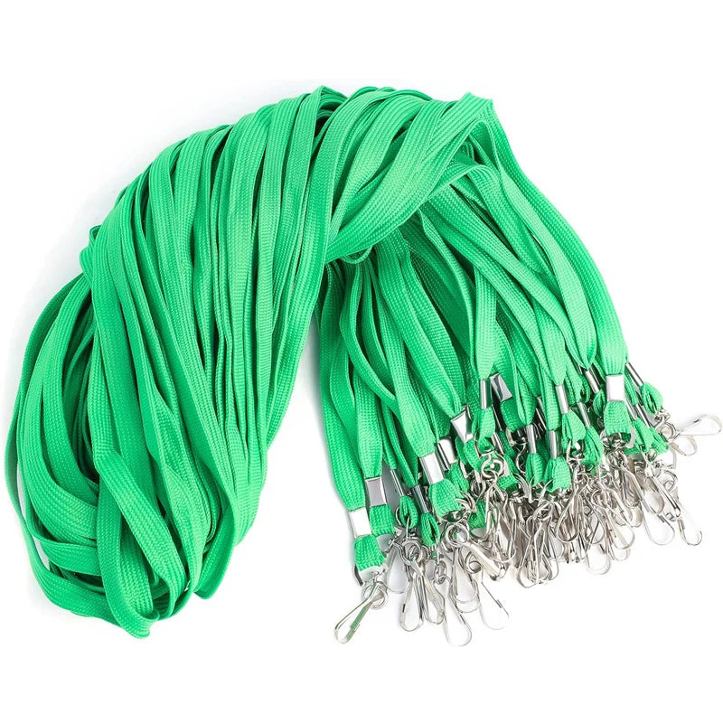 100 pcs/lot Nylon Safety Lanyards, Neck Rope For Card Holder Badge Keychain ID Card.