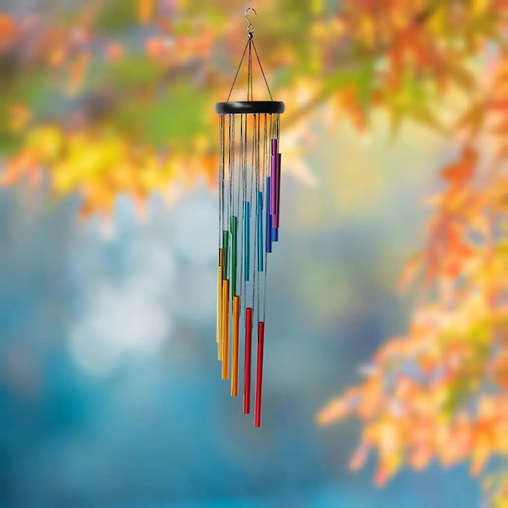 Beautiful and Soothing Musical Wind Chime, with 12 Tubes and Bells - Perfect for Relaxation and Meditation!!