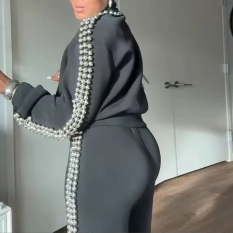 Fashion  Pants Set, Women Round-neck Tops2026 Spring New Woman Outfit.