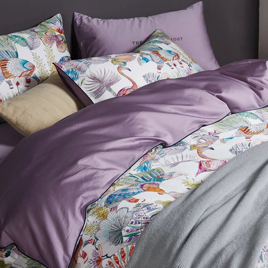 Egyptian cotton bed linen sheets, bedding sets, duvet cover.  pastoral Princess bedspreads.