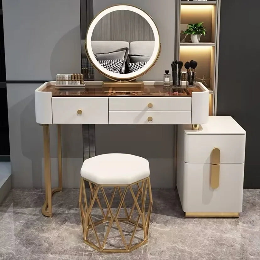 Bedroom Desk Dressing Table Chair Mirror Drawers