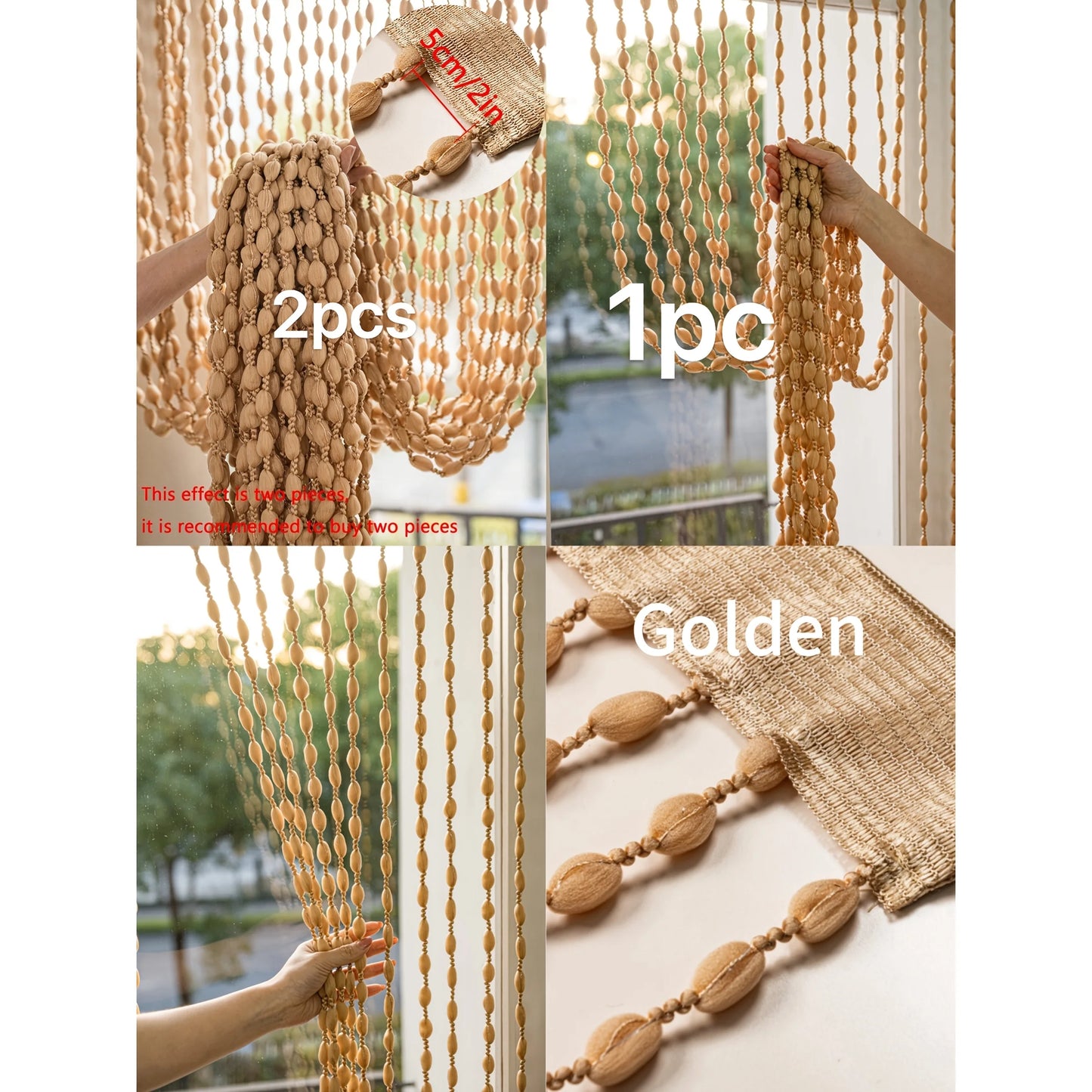 Polyester Door Beaded Curtains Lantern Tassel Cord Curtains.