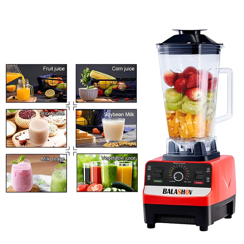 2000W Heavy Duty Commercial Blender, Stationary Mixer Food Processor.