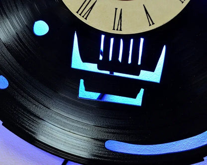 Vinyl Record LED Wall Clock , Music Theme Guitar Clock