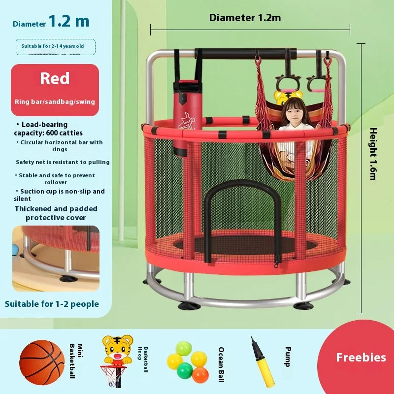 Children's Indoor Trampoline Home Use Jumping Bed 3-10 Years Old.