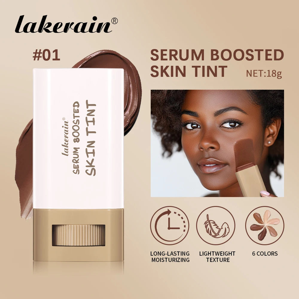 Skin Tint Foundation Stick, Eraser Concealer Foundation Stick Serum Boosted Smooth Plumper Hight Coverage .