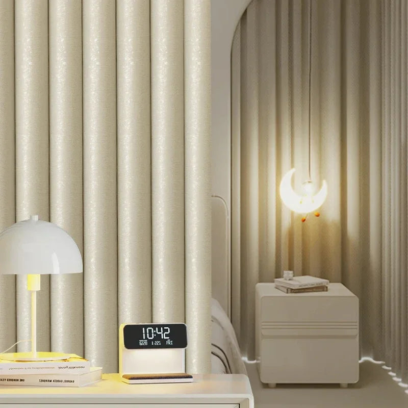 Bedroom Full Blackout Drapes, Bay Window Curtain, Insulated Living Room Drape, Balcony Sun Protection