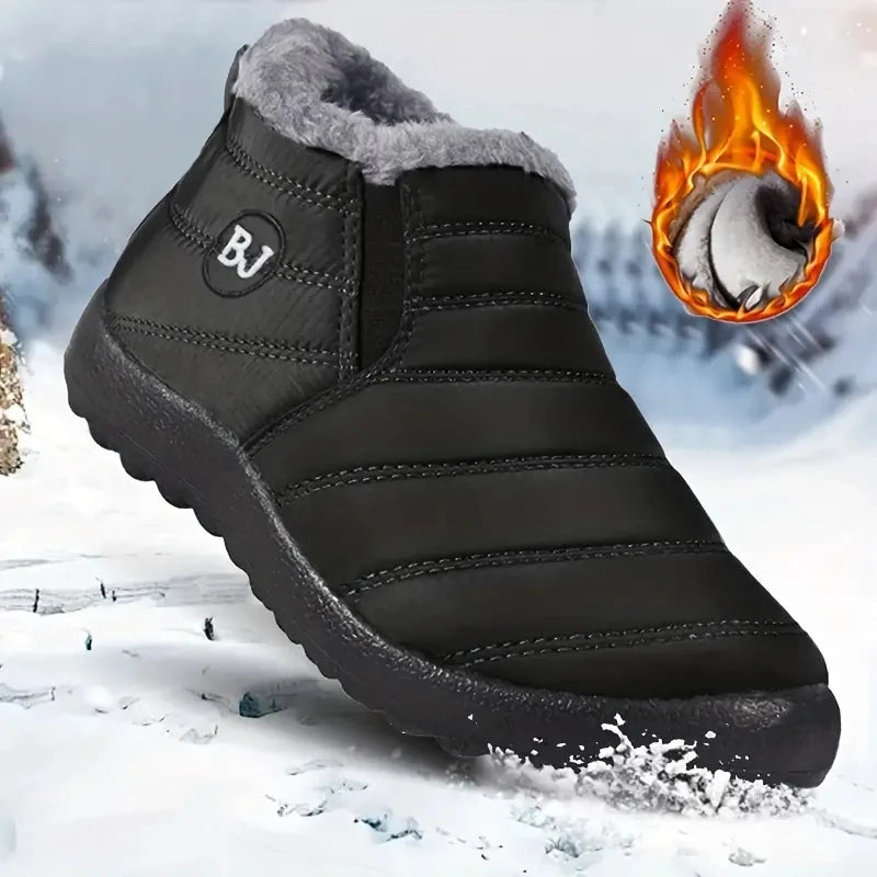 Women Boots with Plush Platform, Waterproof Fashionable Boots for Women.