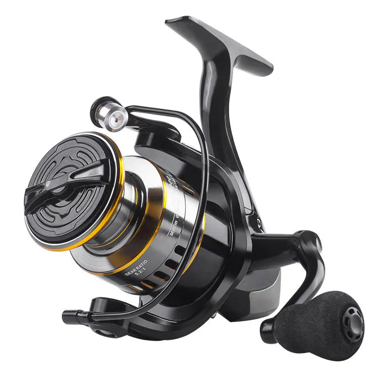 1 Piece Two-Hand Rotating Fishing Reel,1000-7000 Series, 5.2:1 Gear Ratio, 22.05lb Extraction, Smooth and Sensitive, Aluminum Alloy Body,   Left/Right Hands Can Be Changed, Suitable for Freshwater and Saltwater.