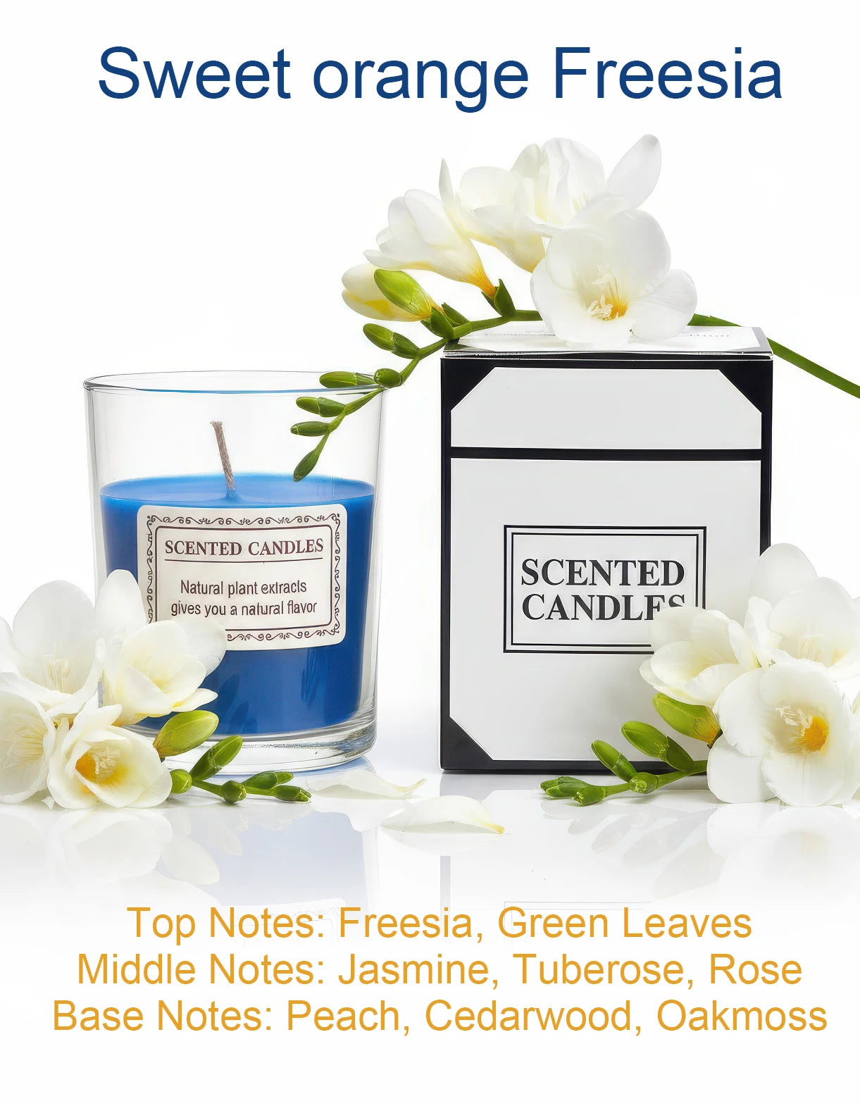 Scented Glass Jar Candle, Handmade Soy Wax – Smokeless Aromatherapy Candle.