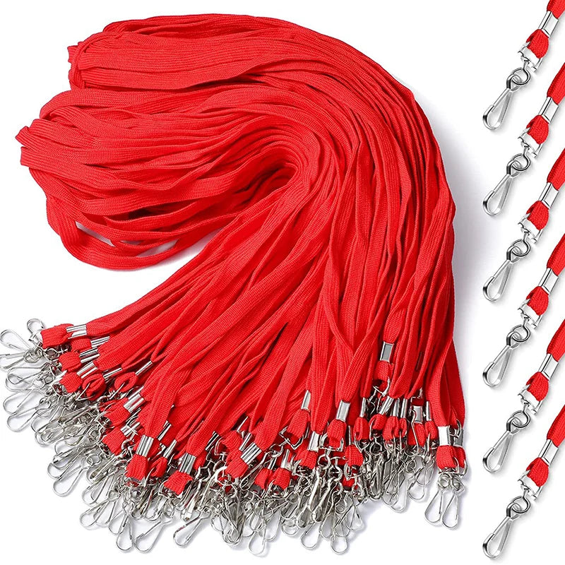 100 pcs/lot Nylon Safety Lanyards, Neck Rope For Card Holder Badge Keychain ID Card.