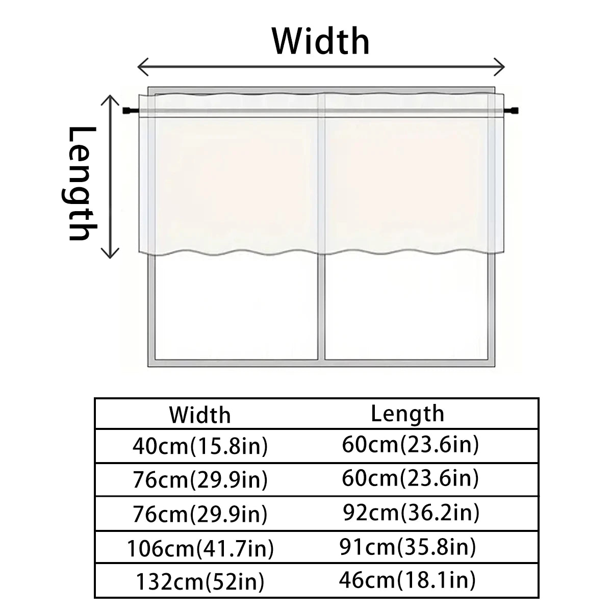 1pc Solid Short Curtain, Small Curtains for Kitchen, Bathroom, High Blackout.