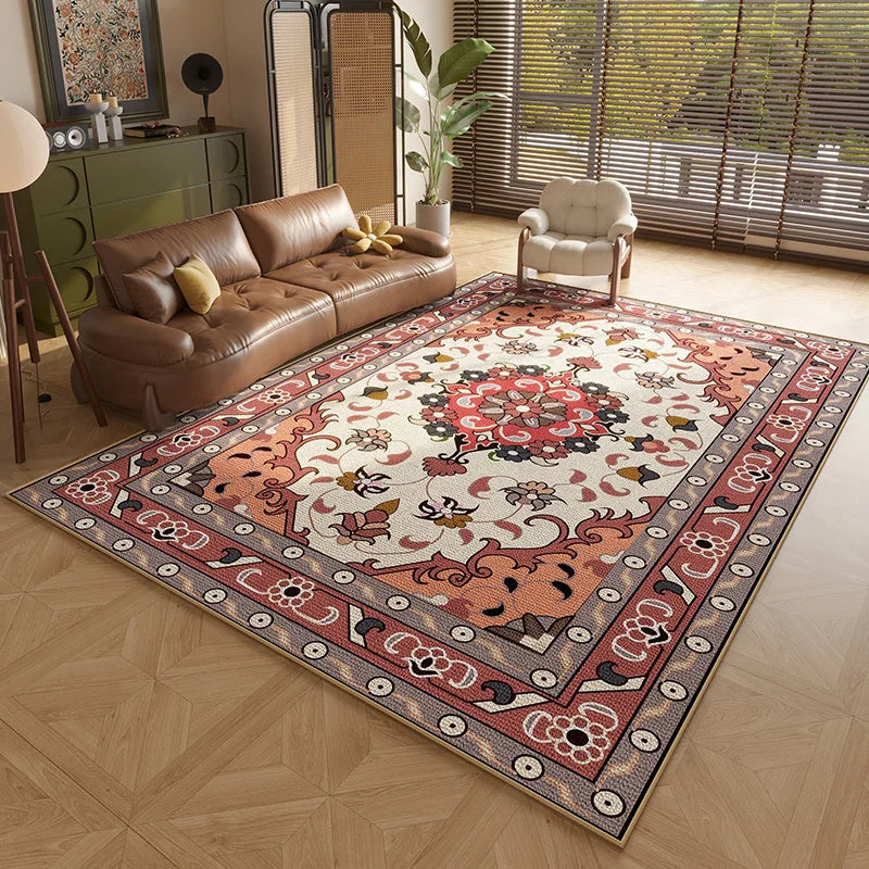 Persian Style Carpets for Living Room, Anti-slip Cloakroom Rug , Bedroom  Carpet Washable Sturdy Soft Floor Mat