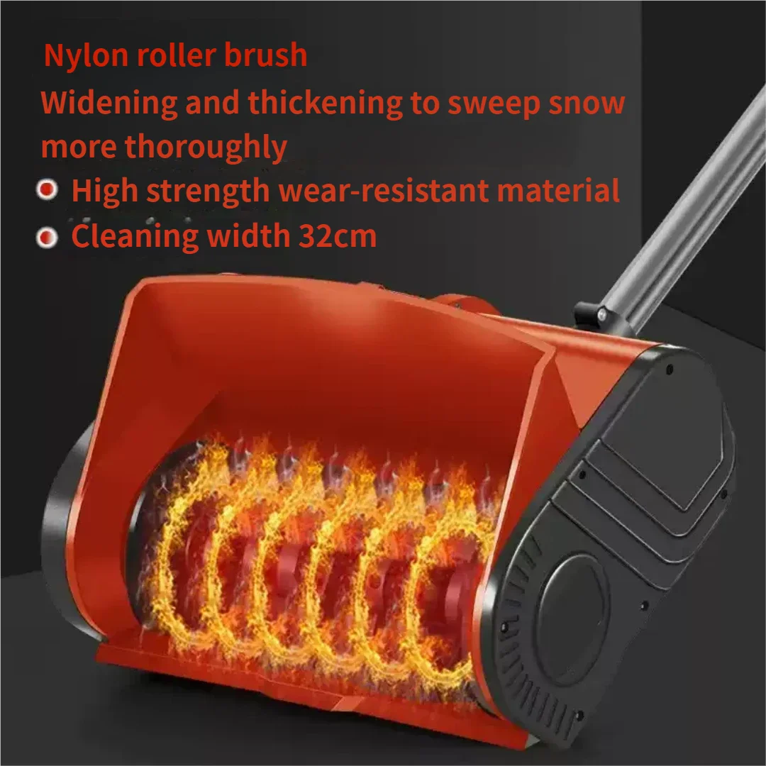 20V Electric Snow Plow, Small Hand-pushed Snow Removal Machine.