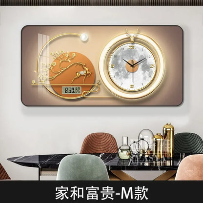 Digital Luxury Large Wall Clock, silent Timepiece,  Living Room Decorations!!