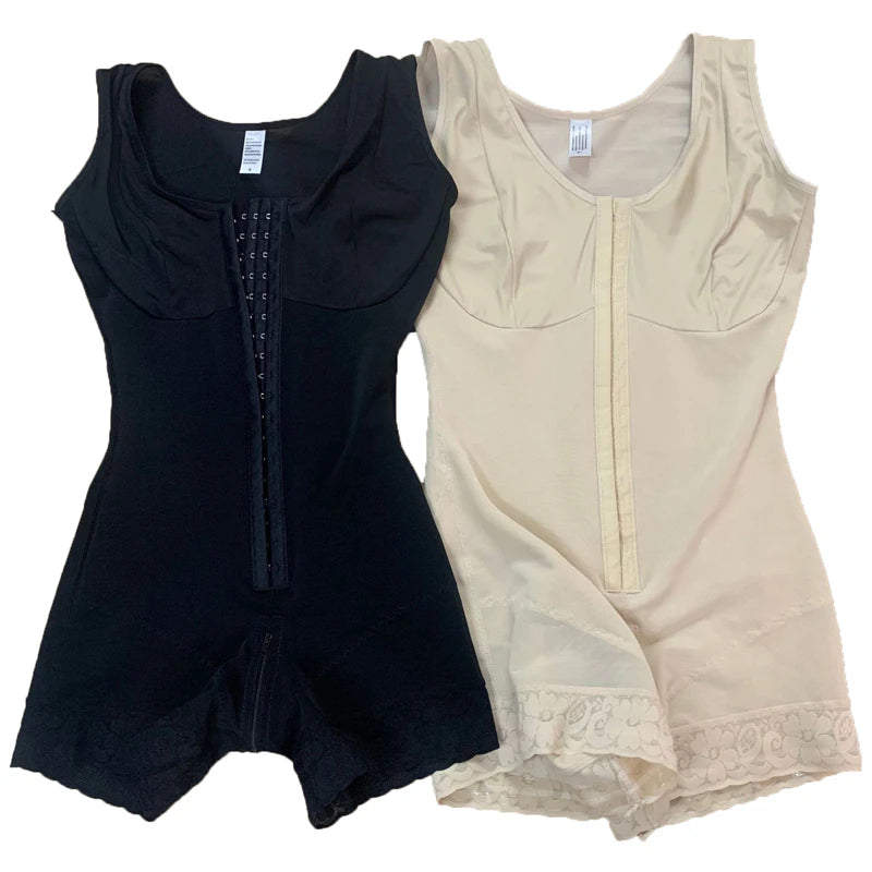 High Compression Fajas Colombian Short Girdles, With Brooches Bust For Daily And Post-Surgical Use.