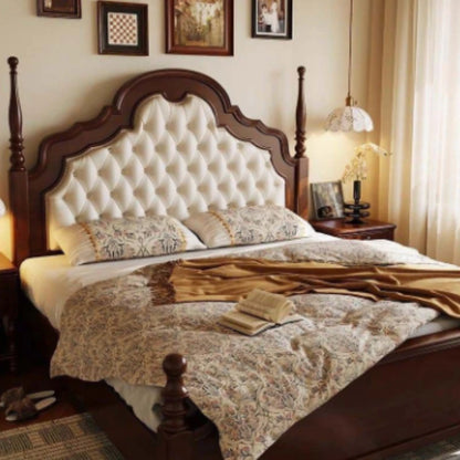 Queen Size Bed  Upholstered Storage  Bedroom Sleeping Frame