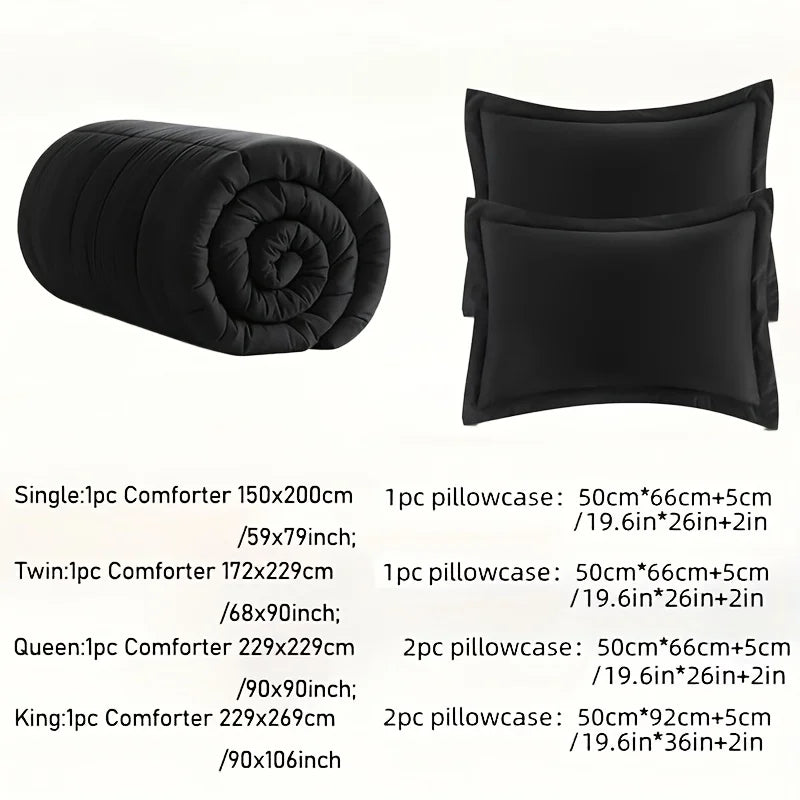 Full Size Bed Comforter Set  2/3 pcs,1 Comforter And 1/2 Pillow Shams