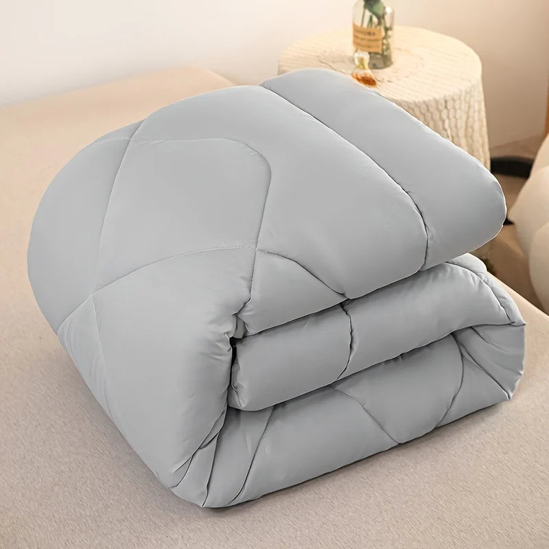 High quality solid color, thickened warm comfortable fabric quilt , winter spring autumn blanket.