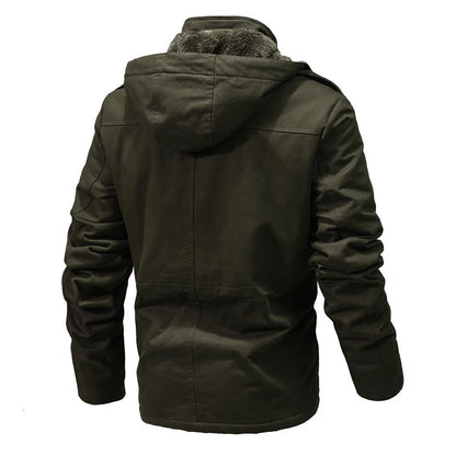 Men's Warm Padded Jackets Fashion  Fleece Lined  Hooded  Windbreaker