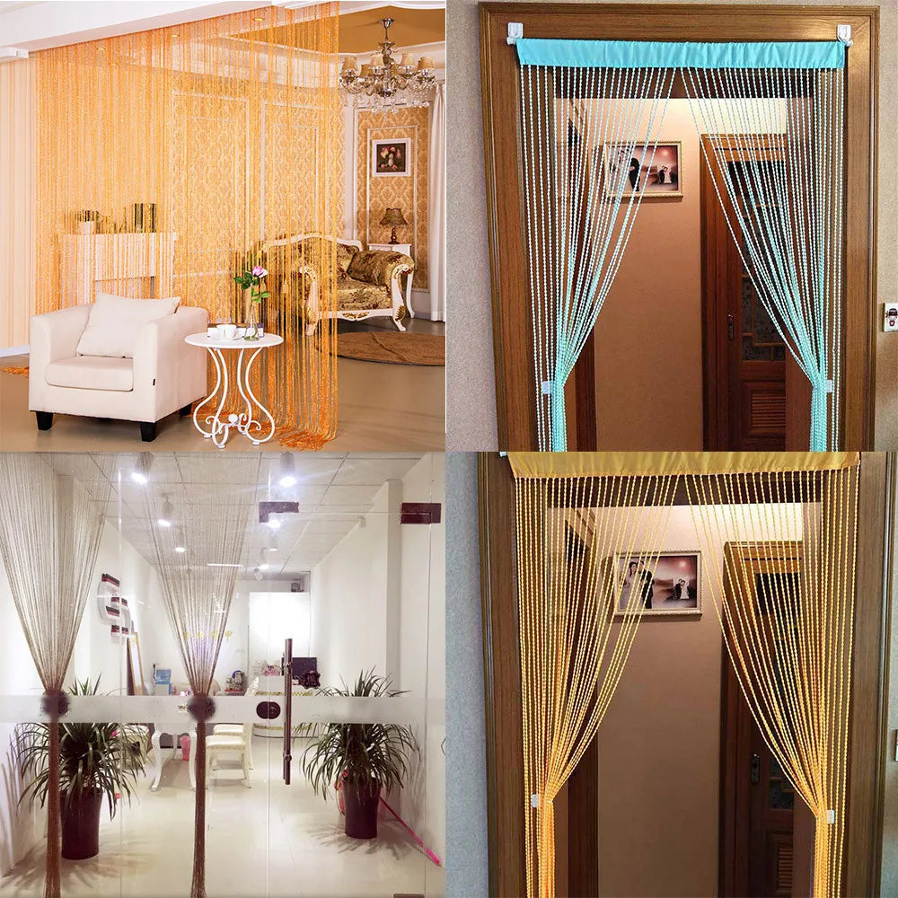 50cm X 200cm Thread Curtains Screen Ribbon String Divider Blind.
