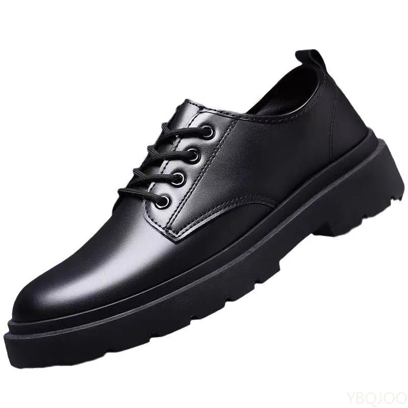 Spring Autumn Men Business, Dress Shoes Black Casual Comfortable Anti slip Wear resistant.