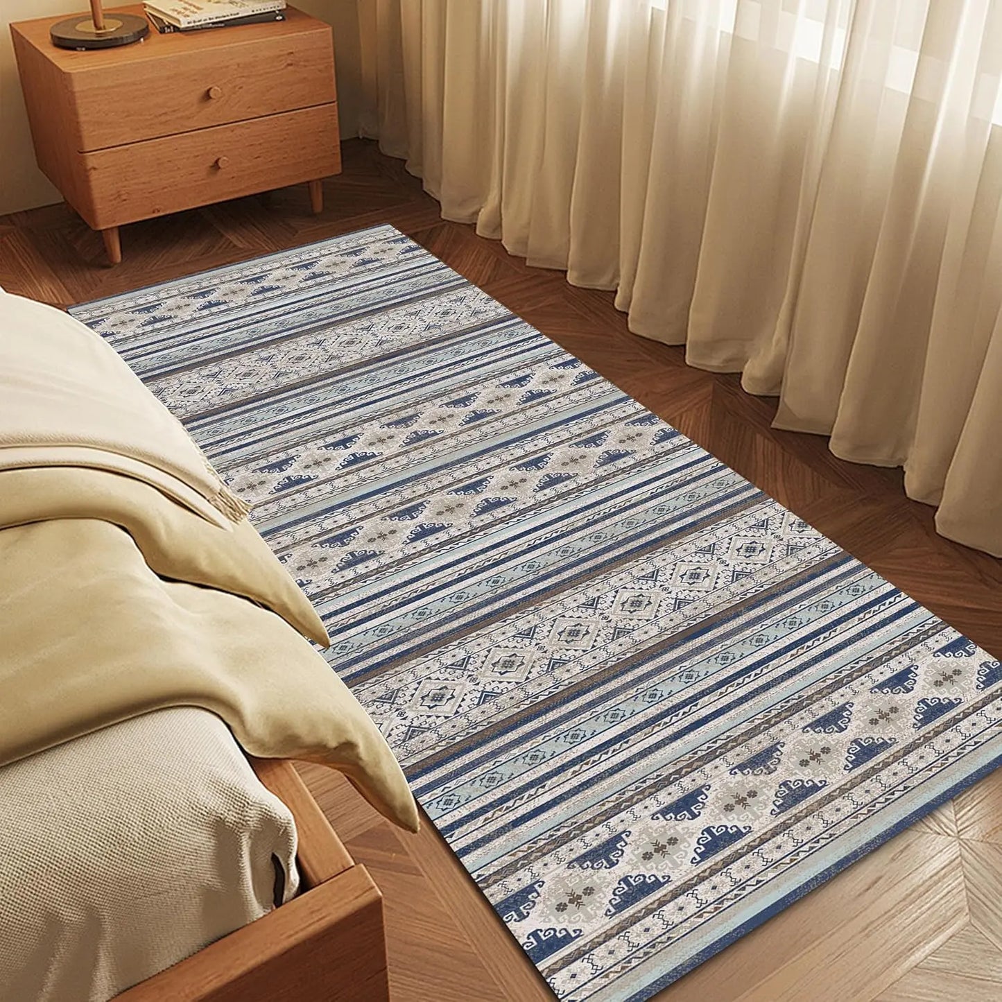 Stain & Water Resistant Non-Slip Rug for Living Room, Bedroom, Nursery