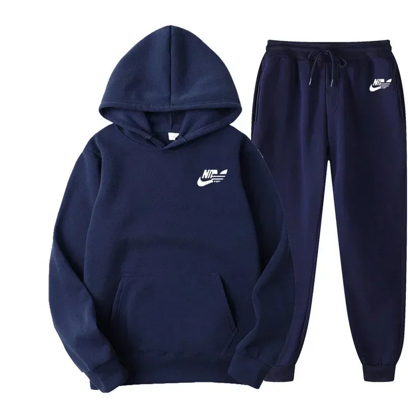2025 Spring Autumn Men Casual Two Piece Sets, Sweatshirts Men Women Street Fashion Printed Sports Suit.
