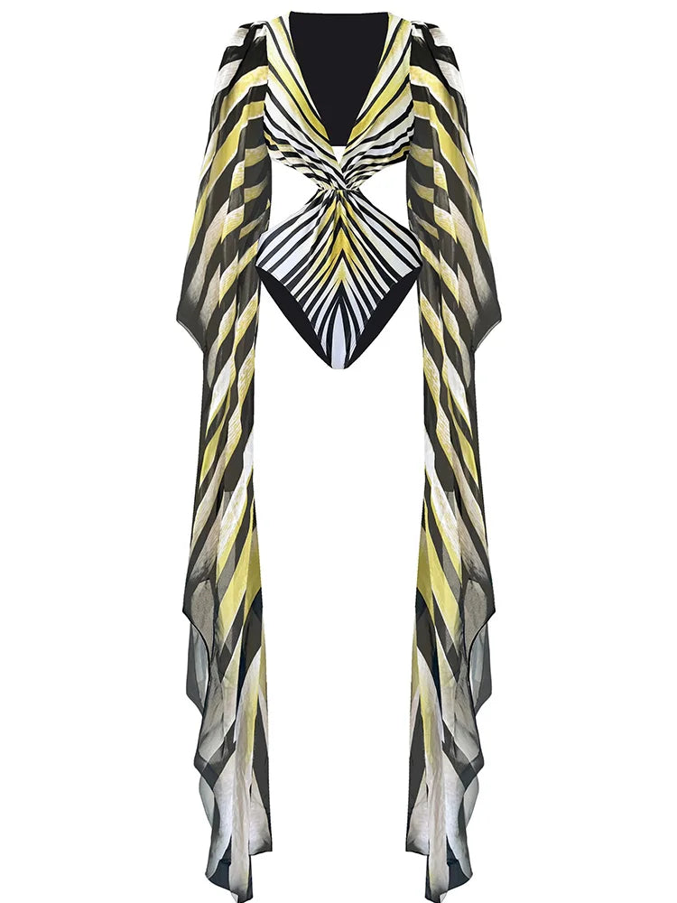 2026 New for Women Swimwear Bodysuit,  Sexy Fashion Print Swim Suit, One Piece Swimsuit.