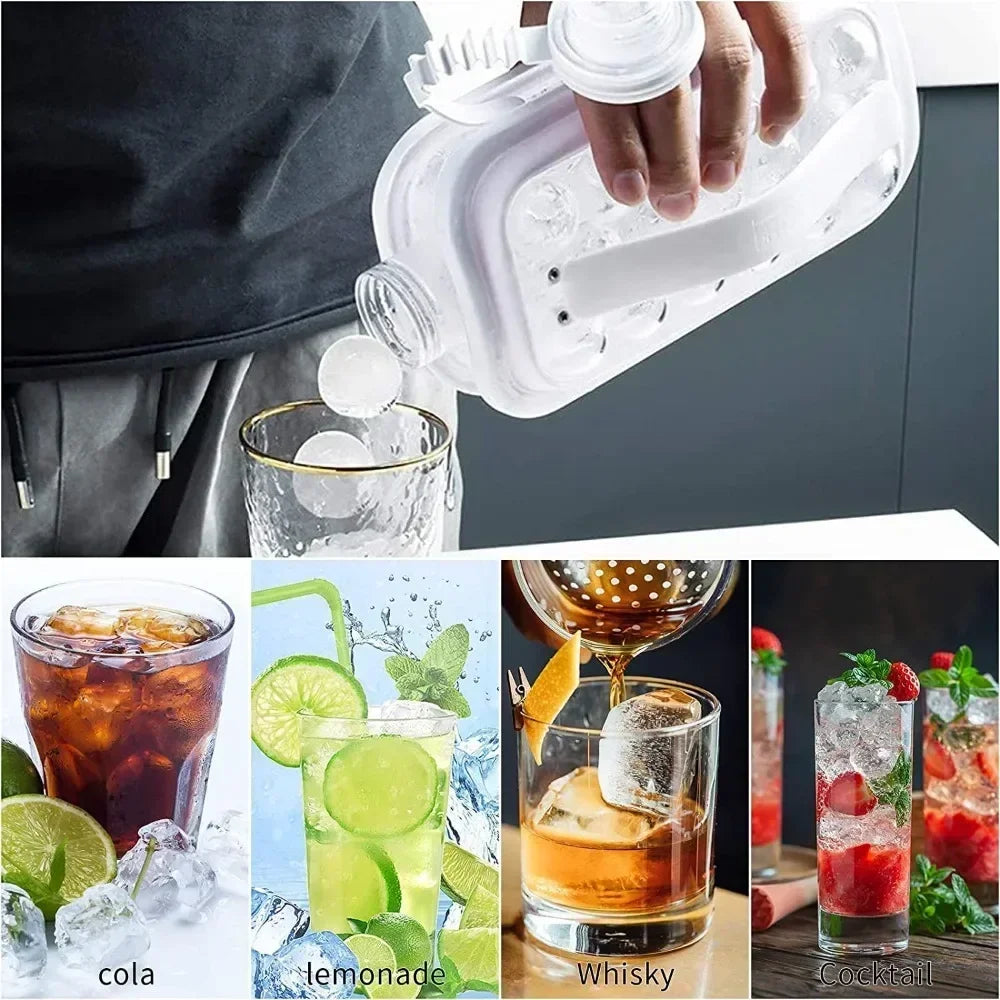 Portable 2-in-1 Folding Ice Maker Water Bottle, Creative Ice Cube Mold.