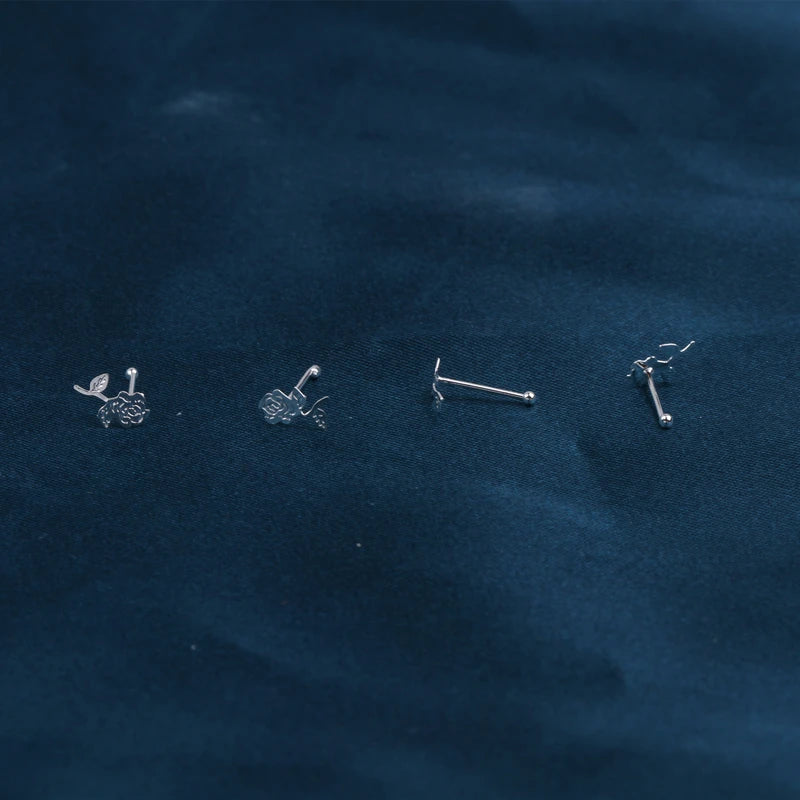 Nose Piercing Jewelry for Women Men , Straight Bar Nostril Ring